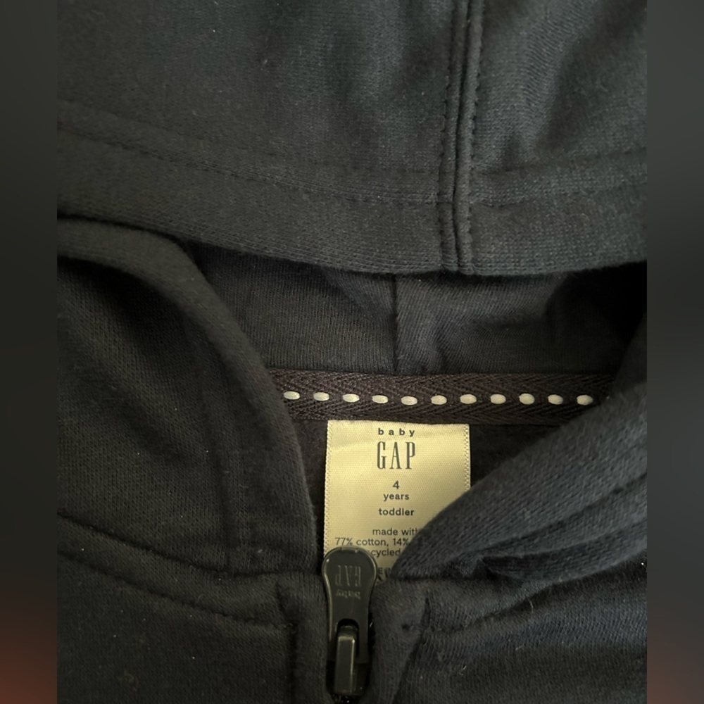 🌸 $10 SALE 🌸 BabyGap Logo Zip Hoodie Jacket - Picture 4 of 6